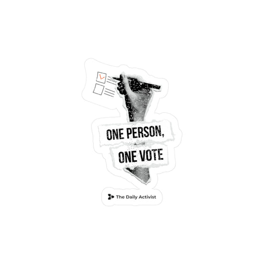 One Person, One Vote Kiss-Cut Vinyl Decals