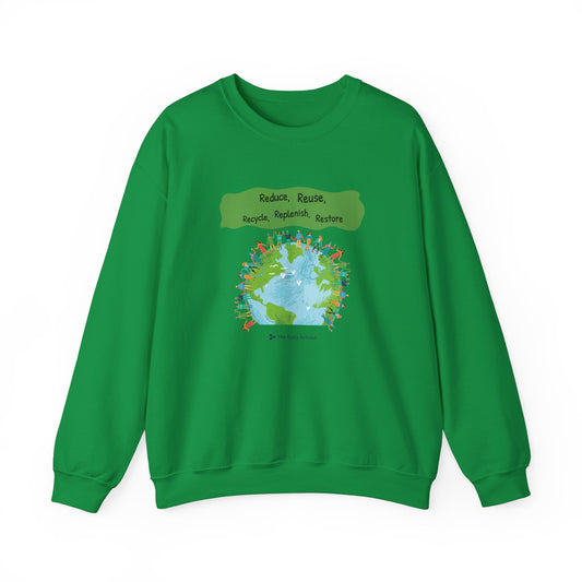 Reduce, Reuse, Recycle, Replenish, Restore Unisex Heavy Blend™ Crewneck Sweatshirt