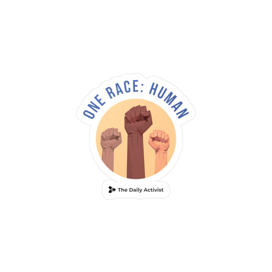 One Race: Human Kiss-Cut Vinyl Decals