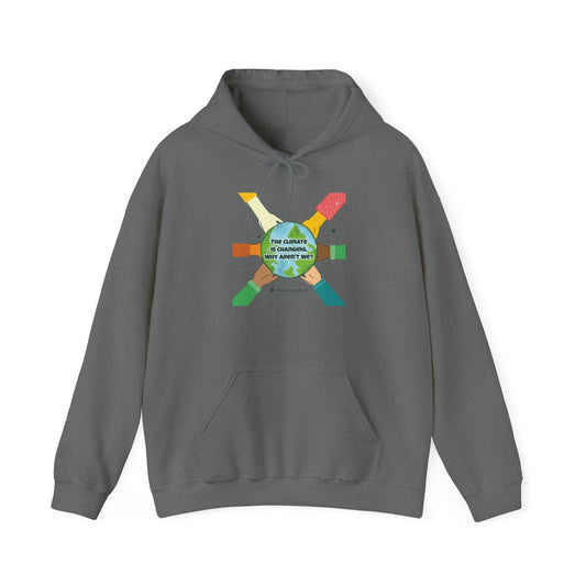 The Climate is Changing, Why Aren't We? Unisex Heavy Blend™ Hooded Sweatshirt