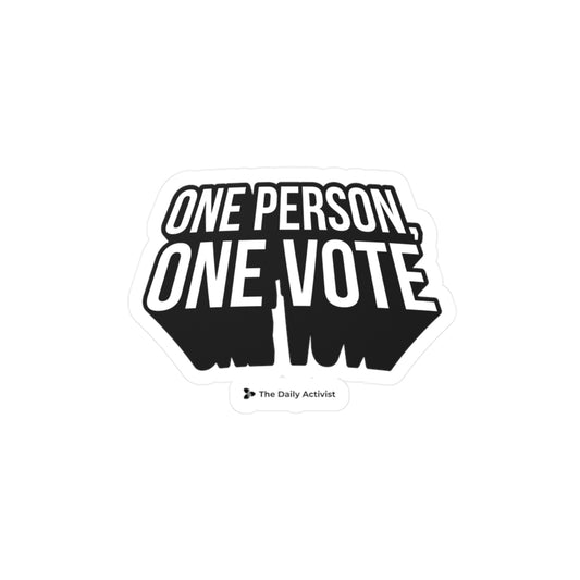 One Person, One Vote Kiss-Cut Vinyl Decals